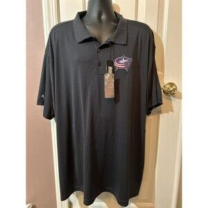 Antigua NHL Columbus Blue Jackets Polo Shirt Mens 4XL Gray Golf Shirt New